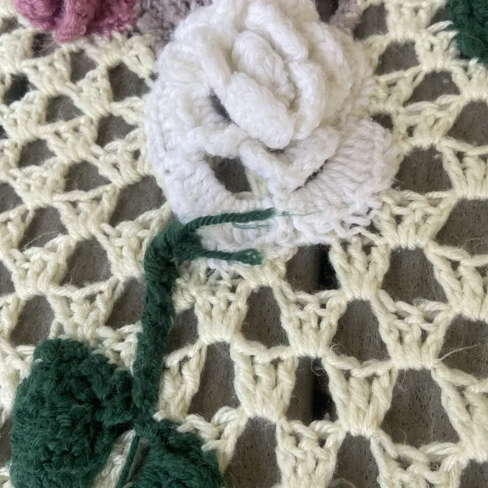 Handmade crochet afghan